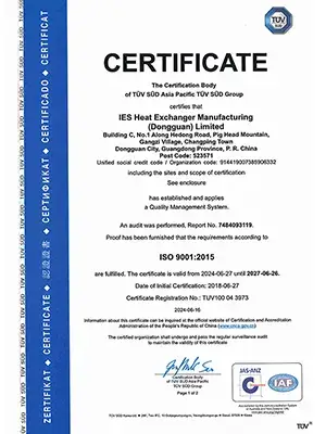 ISO 9001:2015 Quality Management System Certification